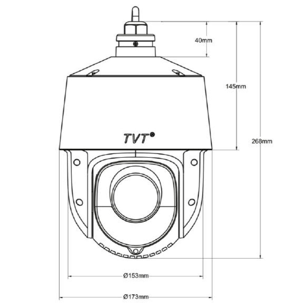 IP PoE PTZ Камера 4Mp, 25x optical, 4.8-120mm IR-160м TD-8443IS2N(PE/25M/AR16)