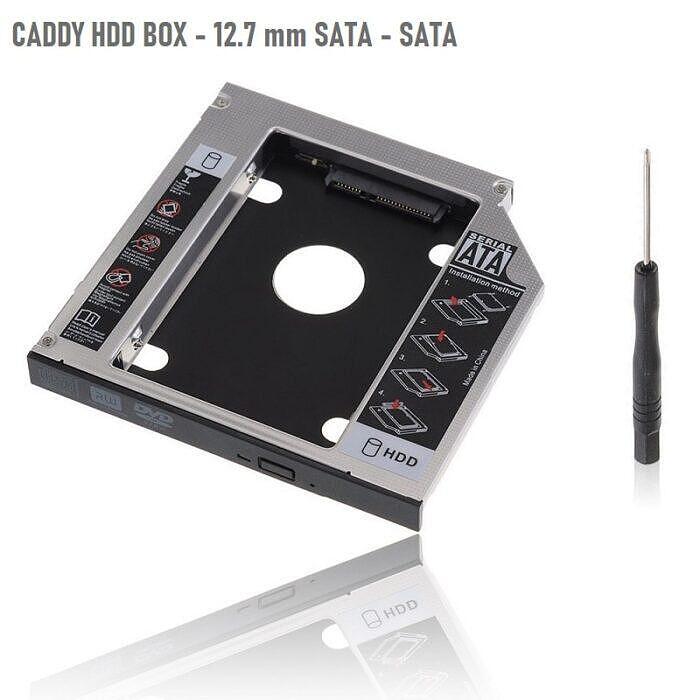 Caddy Кутия 12.7mm за Втори Хард Диск HDD /SSD – 12.7mm