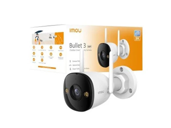 Wifi IP камера, Imou Bullet 3, Smart full color night vision Wi-Fi IP camera, 5MPix, IR up to 30m, 8x digital zoom, 1x RJ45, micro SD, Built-in Mic/ Speaker