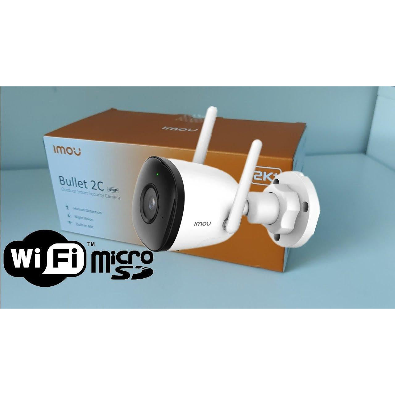 Wifi камера Imou Bullet 2C,, 4MP, 1/2.7" progressive CMOS, H.265/H.264, 25fps@1440, 2.8mm lens, field of view: 106°, 16x Digital Zoom, IR up to 30m, 1xRJ45, Micro SD up to 256GB,